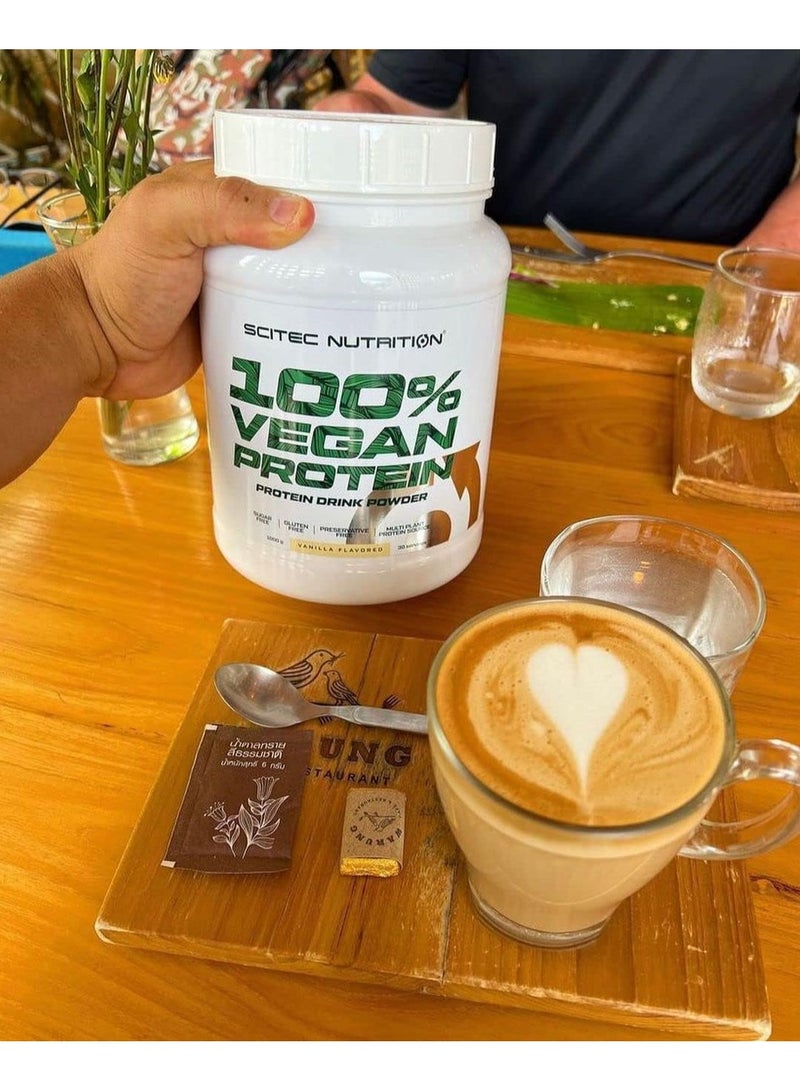 SCITEC NUTRITION بروتين نباتي 100% من سيتك نوتريشن 1 كجم بنكهة الفانيليا - Image 3