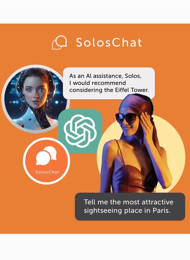 solos smartglasses - XEON 5 SMARTGLASSES | SOLOS AIRGO™ 3 -color brown-mart Glasses for iPhone and Android. Chat GPT personal assistant. Solos multi language group translate. AI coach. Whisper® Technology.  Whisper® Messeges & Events. Up to 10 hours battery life. BT 5.2 an BLE Wireless. ~ 33ft in open space. - Image 1