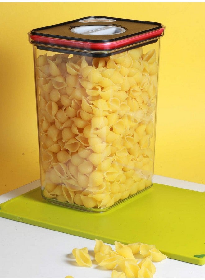 Now & Zen Smart Seal (Pack of 2) BPA-free Stackable Food Safe Kitchen Storage Container - Tritan Plastic Canister with Twist Lids | Airtight & Leak Proof | Freezer, Microwave & Dishwasher Safe | (2.7 Litre, Rectangle Black) - Image 1
