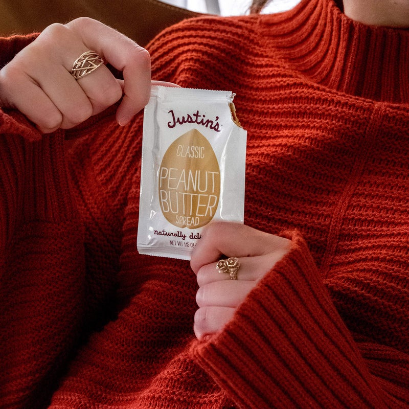 Justin's Classic Peanut Butter Squeeze Packs, Only Two Ingredients, Gluten-free, Non-GMO, Responsibly Sourced, 1.15 Ounce (6 Packs of 10) - Image 4