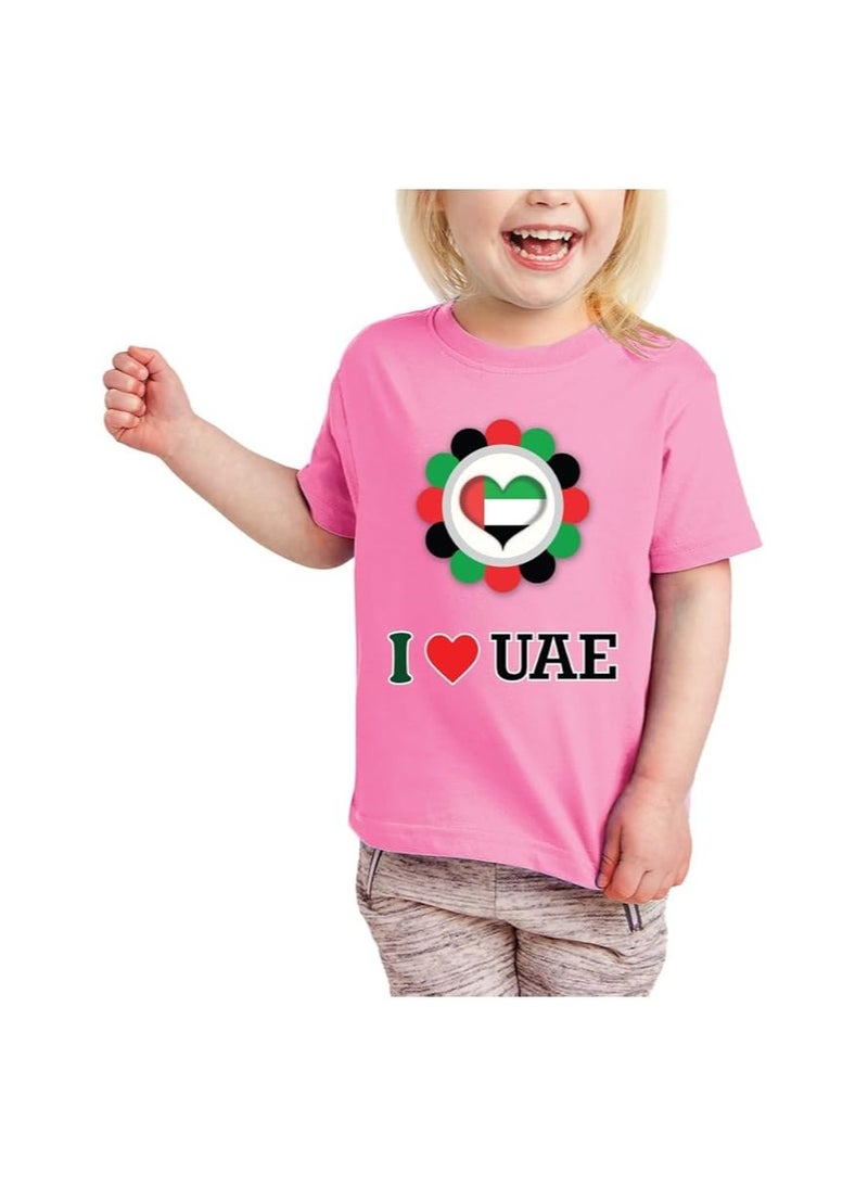 تي شيرت أطفال بنات الإمارات العربية المتحدة مع مجموعة كومبو - Image 3