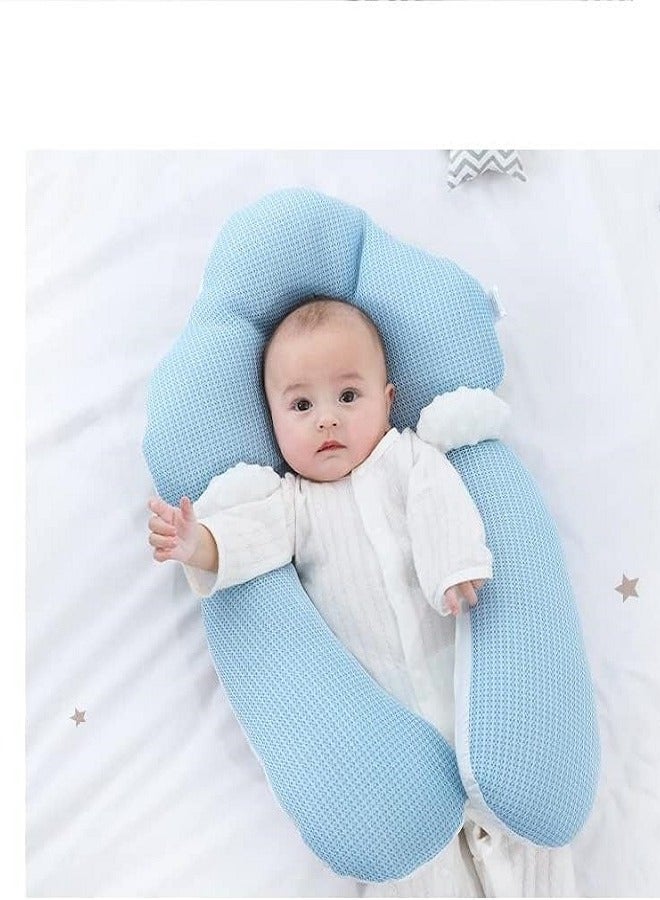 McDou Baby Pillow, Anti-Startle Pillow Sleeping Pillow, Head Shaping Pillow, Memory Foam Head and Neck Support, Portable Machine Washable, Detachable shaping Pillow for 0-36 Months Infant - Image 2