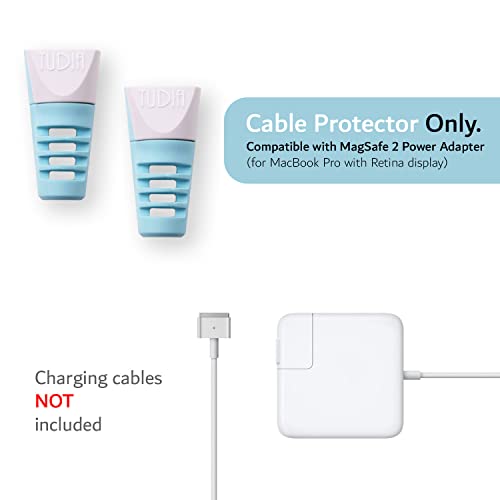 TUDIA [Klip 4Pcs Snap On Charging Cable Cord Saver Protector Compatible with MacBook Magsafe 2 Power Adapter - Blue & Green - Image 3