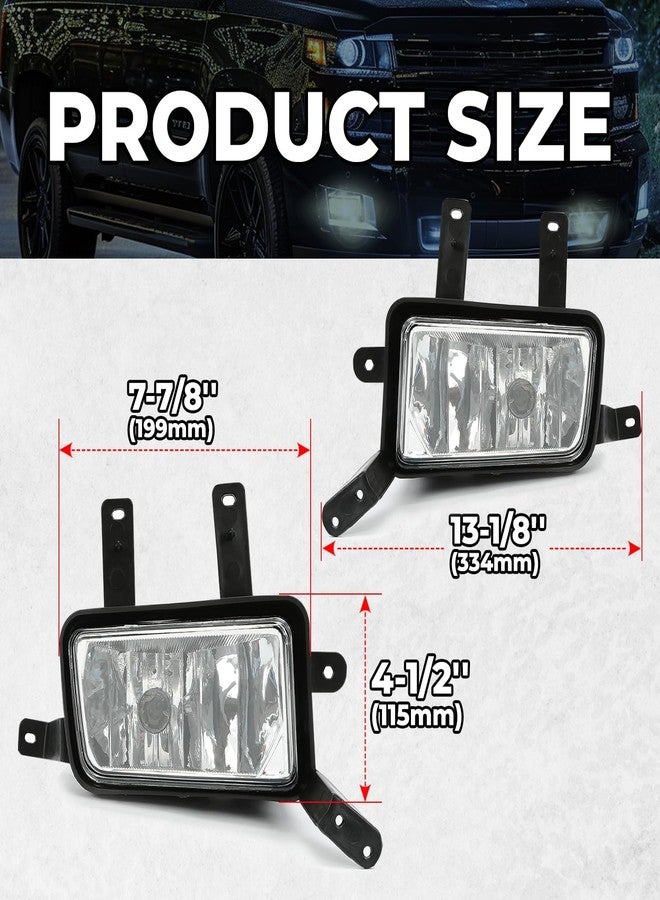 ECOTRIC Fog Lights w/Chrome Lips Compatible with 2015-2020 Chevy Chevrolet Tahoe Suburban Bumper Lamps w/Switch & Wiring Kit Replacemnet for GM2593160 GM259216 GM2592311 GM2593311 - Pair - Image 4