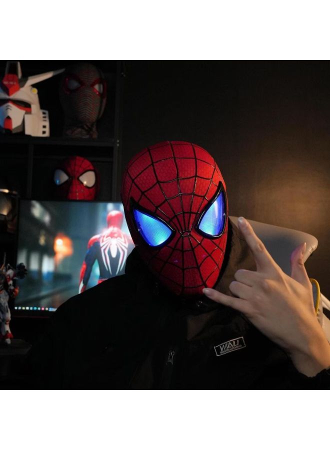 The Amazing Spider-man 2 Mask Movie Restore Garfield Version Peter Parker Blink Headgear Electric Mask Charging Model-Color:The Amazing Spider-man Red [regular Style] - Image 4