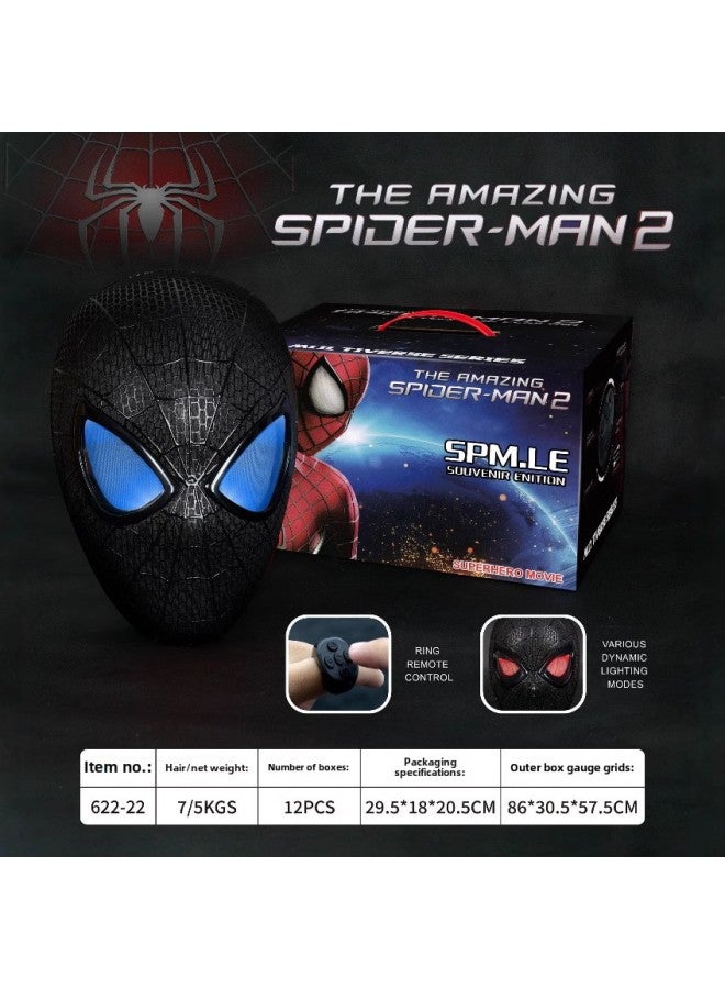 The Amazing Spider-man 2 Mask Movie Restore Garfield Version Peter Parker Blink Headgear Electric Mask Charging Model-Color:The Amazing Spider-man Red [regular Style] - Image 3