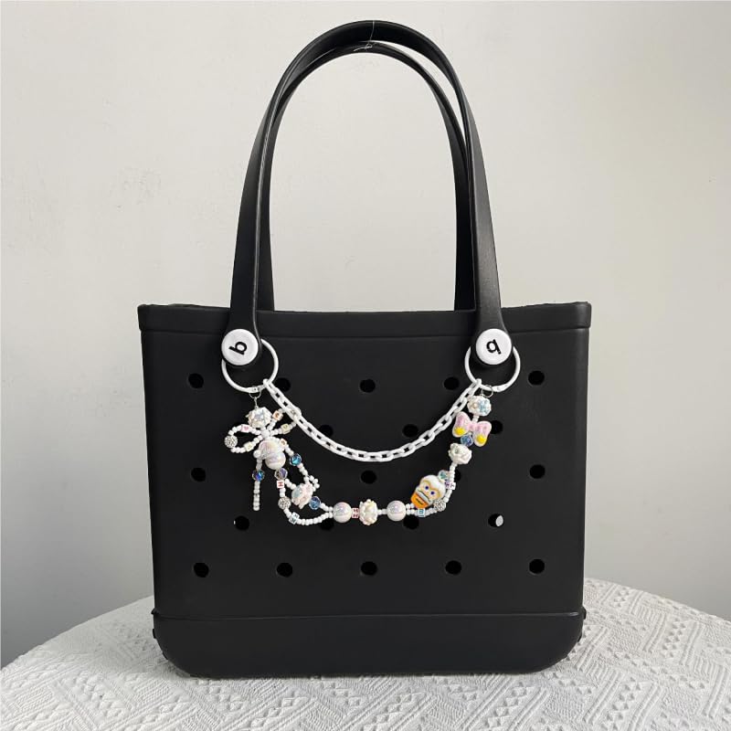 QTMY Beaded Chain Bag Charms for Bogg Bag Accessories Rubber Beach Bag, Boho Purse Charms,1037 - Image 5