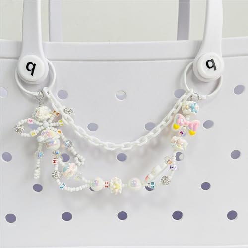 QTMY Beaded Chain Bag Charms for Bogg Bag Accessories Rubber Beach Bag, Boho Purse Charms,1037 - Image 3
