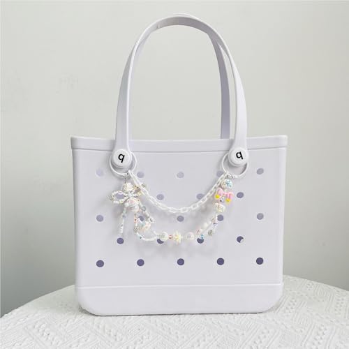 QTMY Beaded Chain Bag Charms for Bogg Bag Accessories Rubber Beach Bag, Boho Purse Charms,1037 - Image 2