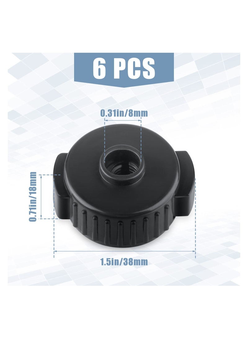 6Pcs Quick Release Cymbal Nuts, 8mm Mate Nut Black Plastic Lock Replacement for Percussion Drum Kit Jazz Parts Accessories - Image 2