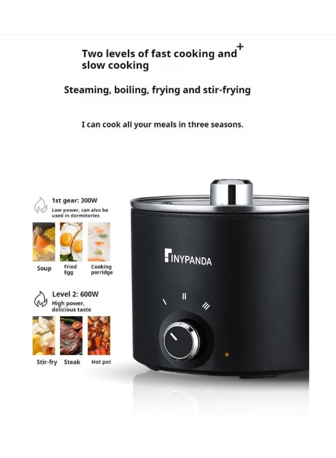 1.8L Electric Hot Pot，Ramen Cooker, Dual power supply Mini Portable Multi-Functional Lazy Pot for Pasta, Noodles, Egg, Soup,Rice，Non-Stick Noodle Cooker with Boil Dry Protection for Dorm, Office - Image 5