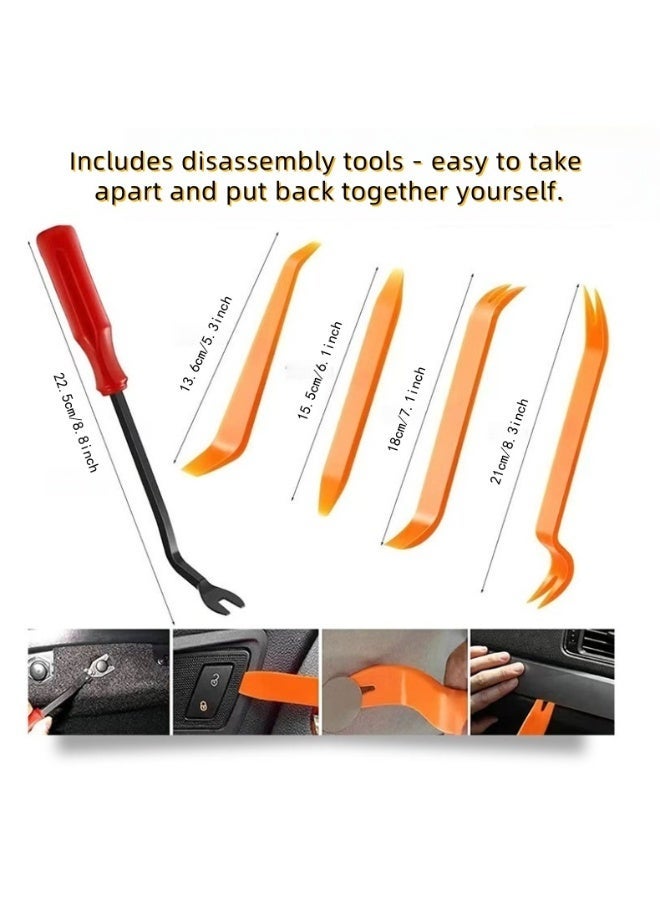 علبة تحتوي على 100 قطعة من مشابك تثبيت بلاستيكية للسيارة – أداة لإصلاح هيكل السيارة، طراز عالمي يناسب معظم السيارات، تتضمن أدوات مساعدة. - Image 3