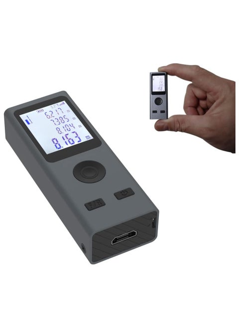 Mini Laser Distance Meter 30M - Smart Measure Device, Portable Digital Range Finder, USB Charging, Rechargeable Handheld Tool