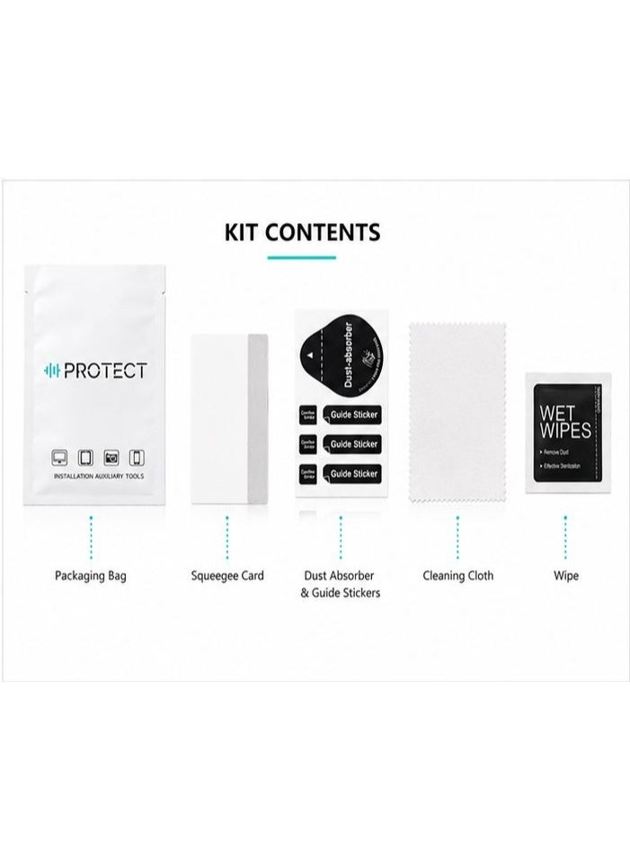 Protect Professional Cleaning & Installation Kit Pack of 25 Sets | Screen Protector Application Tools | Camera Lens Cleaning Kit | Microfiber Cloth, Wet Wipes, Dust Absorber, Guide Stickers & Squeegee - Image 4
