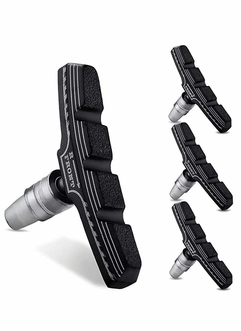 SYOSI - 4PCS Premium Bike Brake Pads Professional Mountain and Road Bicycle V-Brake Pads Bike Brake blocks Kit No Noise No Skid Bicycle Silent Brake Pads Hard Wearing Material Humanize Design - Image 1