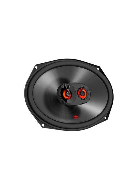 JBL Club 9632 Club Series 6"x9" 3-way car speakers General Features: 6"x9" 3-way speakers (pair) polypropylene Plus One™ woofer cone edge-driven silk dome tweeter and supertweeter handles up to 85 watts RMS (255 watts peak power) frequency response: 50-20,000 Hz impedance: 3 ohms sensitivity: 93 dB at 2.83 volts top-mount depth: 3-1/8" grilles included