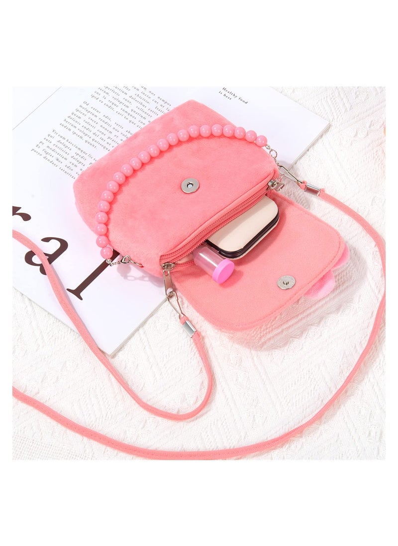 SYOSI - Kids Jewelry Set, Flower Crossbody Bag Purse Gift, Children Pink Handbag with Butterfly Necklace Bracelet Rings Earrings, Princess Role Play Dress Up Jewelry Accessories Party Favors - Image 1