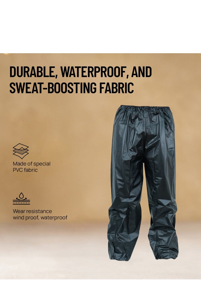 أكسوكس بدلة الساونا من **AXOX Fitness** – بدلة عرق PVC تحتفظ بالحرارة لخسارة الوزن، وتمارين الكارديو، وHIIT، والملاكمة – خفيفة الوزن ومتوفرة بمقاسات متعددة، مناسبة للرجال والنساء. - Image 3