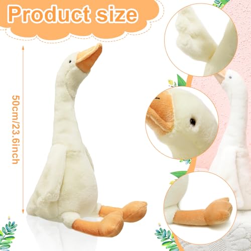 Sosation 3 Pieces 236 Silly Goose Plush Stuffed Animal Toy Swan Stuffed Animal White Fluffy Cute Goose Funny Duck Plush Swan Toys Gifts for Home Birthday Favor - Image 5