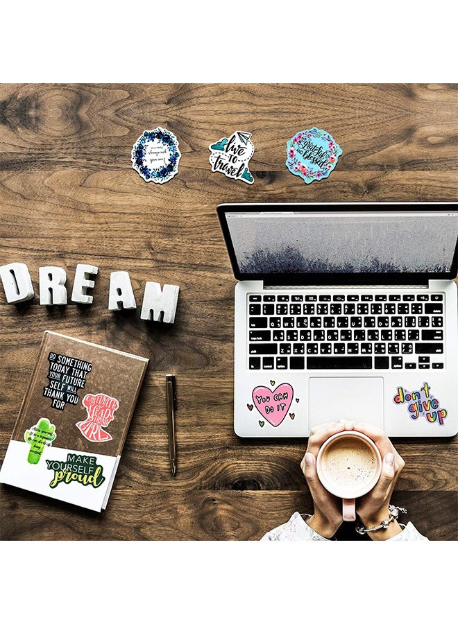 إسكدنيا 100 قطعة ملصقات كلمات ملهمة لملصقات اقتباس تحفيزية للمراهقين والكبار ملصق الفينيل الإيجابي العصري لزجاجات المياه كتاب الكمبيوتر المحمول - Image 5