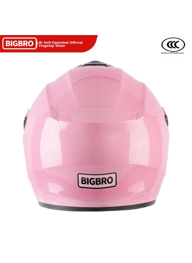 Bigbro B03 Pink 3c Double-lens Motorcycle Helmet Winter Uni Electric Scooter All-season Half Helmet - Image 2