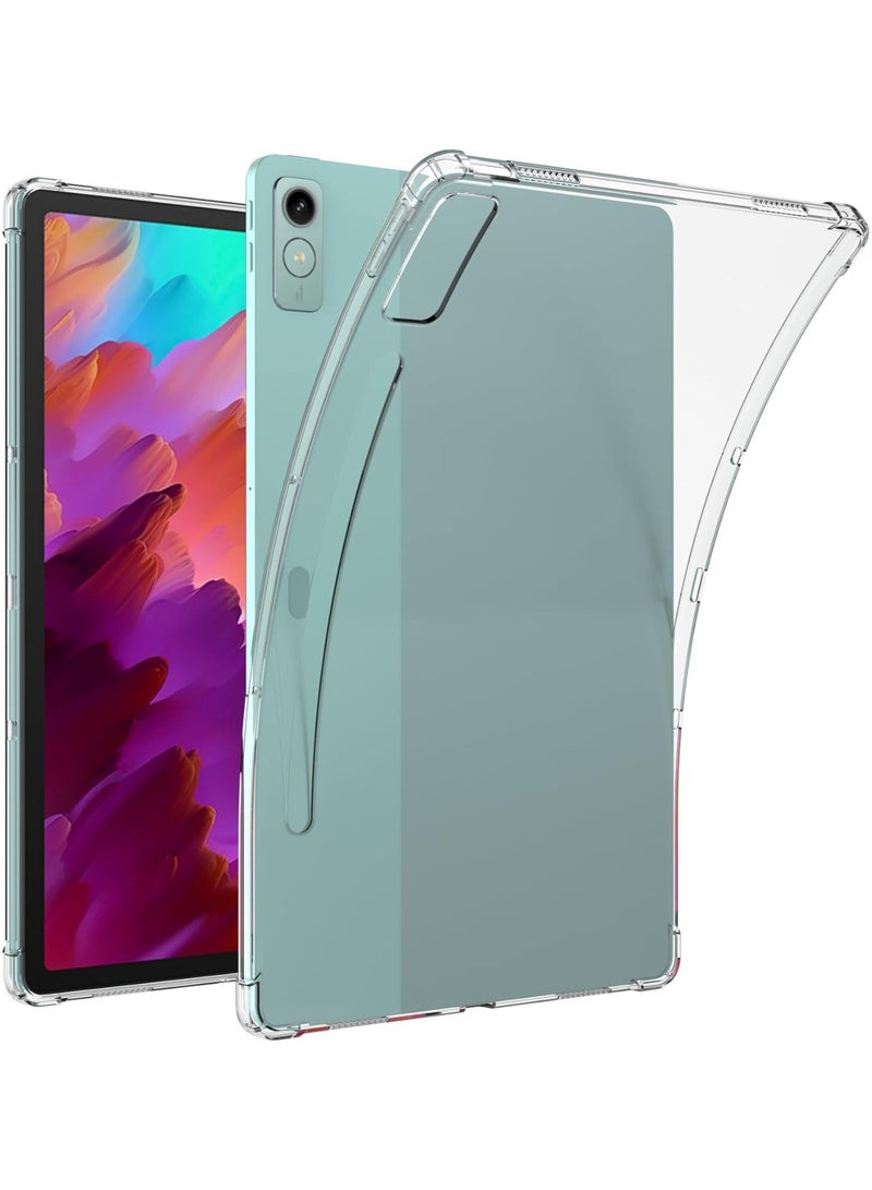 VKL Clear Case Cover for Lenovo Tab P12 12.7 inch (2023), Air Hybrid Slim Fit Shockproof Crystal TPU Protective Case Cover for Lenovo Tab P12 12.7 inch - Image 1