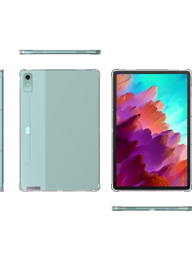 VKL Clear Case Cover for Lenovo Tab P12 12.7 inch (2023), Air Hybrid Slim Fit Shockproof Crystal TPU Protective Case Cover for Lenovo Tab P12 12.7 inch - Image 2