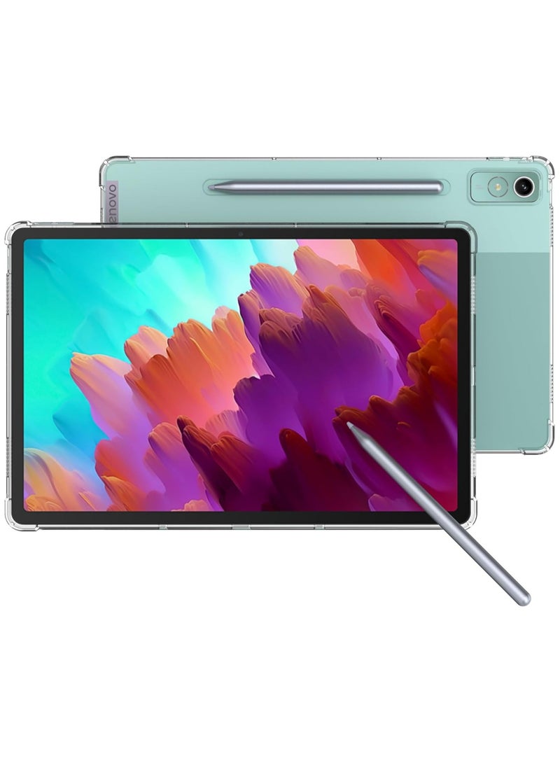 VKL Clear Case Cover for Lenovo Tab P12 12.7 inch (2023), Air Hybrid Slim Fit Shockproof Crystal TPU Protective Case Cover for Lenovo Tab P12 12.7 inch - Image 5
