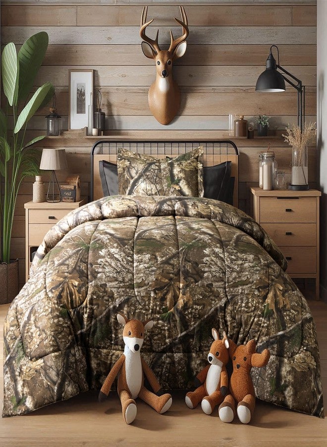 VISI-ONE Realtree APX Camo Twin 2 Piece Comforter Set - All-Season Lightweight Bedding for Kids, Toddlers, Teens, Girls & Nature Lovers, Ideal for Little Hunter’s Room, Outdoor Adventures - Image 2