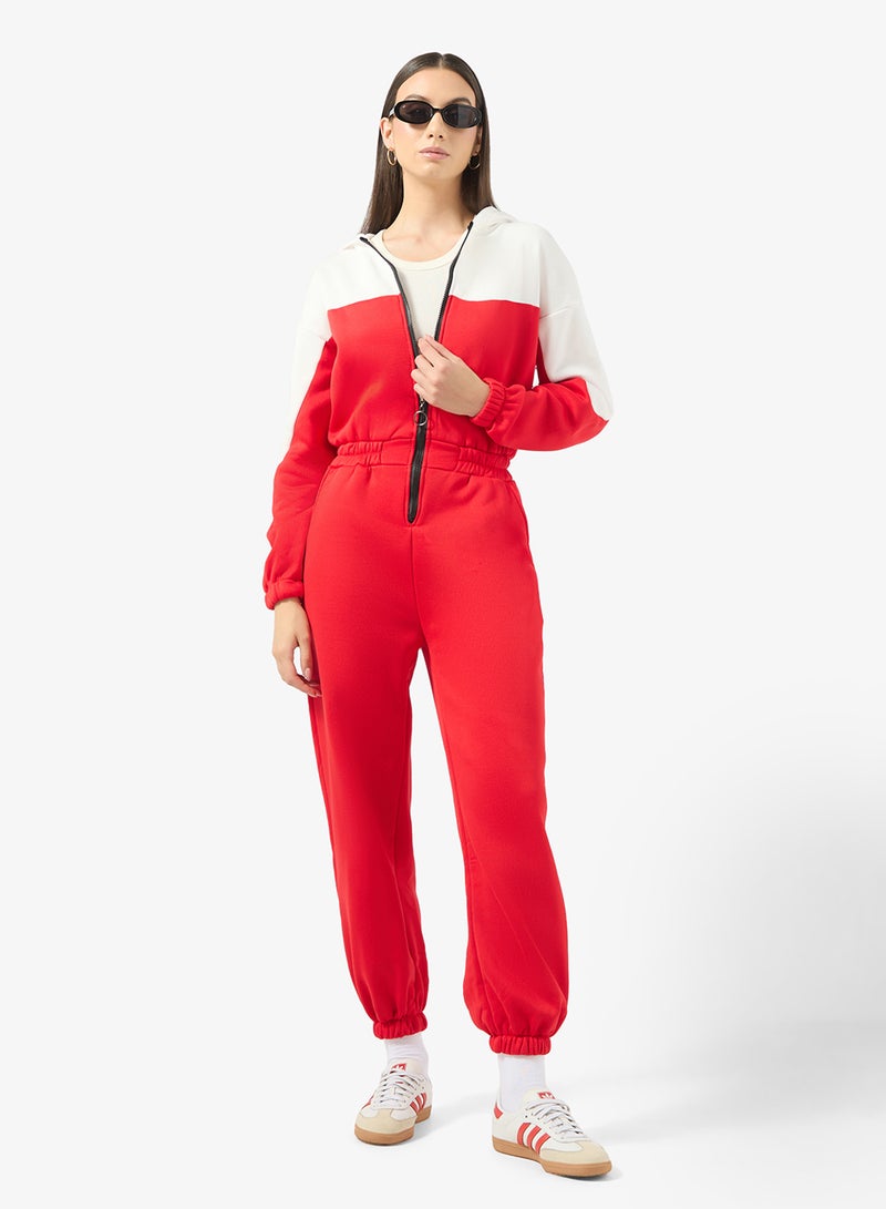 جينجر قطعة واحدة صوفية بسحاب ولون متدرج - Image 1