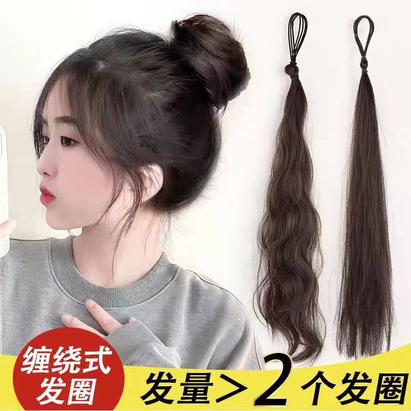 Xuchang Self-Winding Ball Head Wig Hair Ring Hair Bundle Integrated Simulation Hair Fluffy Lazy Man Hair Wig Bag Bud - Image 2