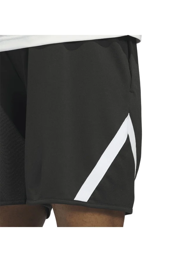adidas شورت كرة سلة برو بلوك أسود قصير للرجال مقاس XS بطول 9 بوصة