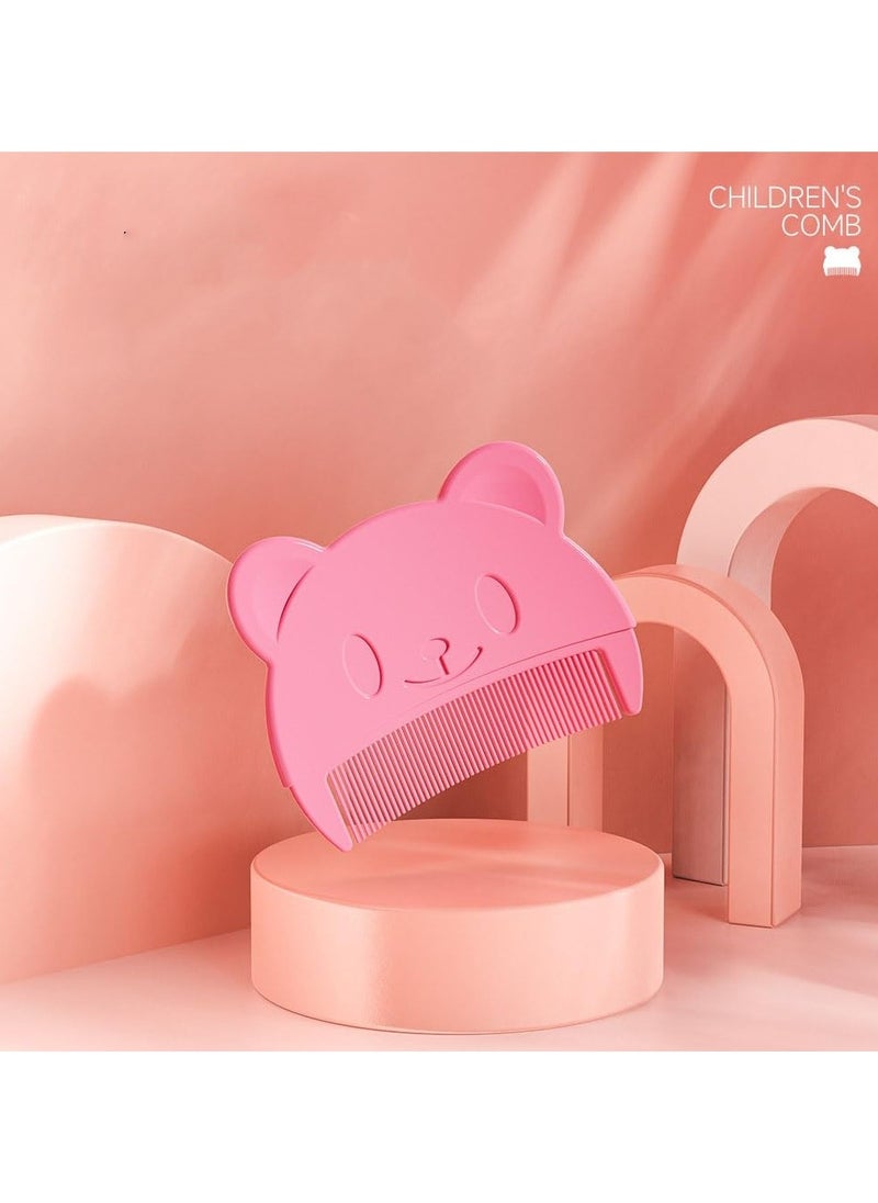 joybuy - 3 Pcs Baby Bath Brush, Baby Cradle Cap Brush, Silicone Massage Brush, Baby Comb, Children's Comb (Pink) - Image 1