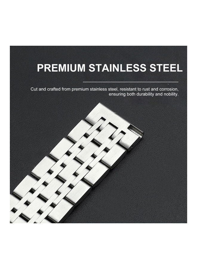 NIBEMINENT Replacement Stainless Steel Band For Smartwatch Black - Image 3