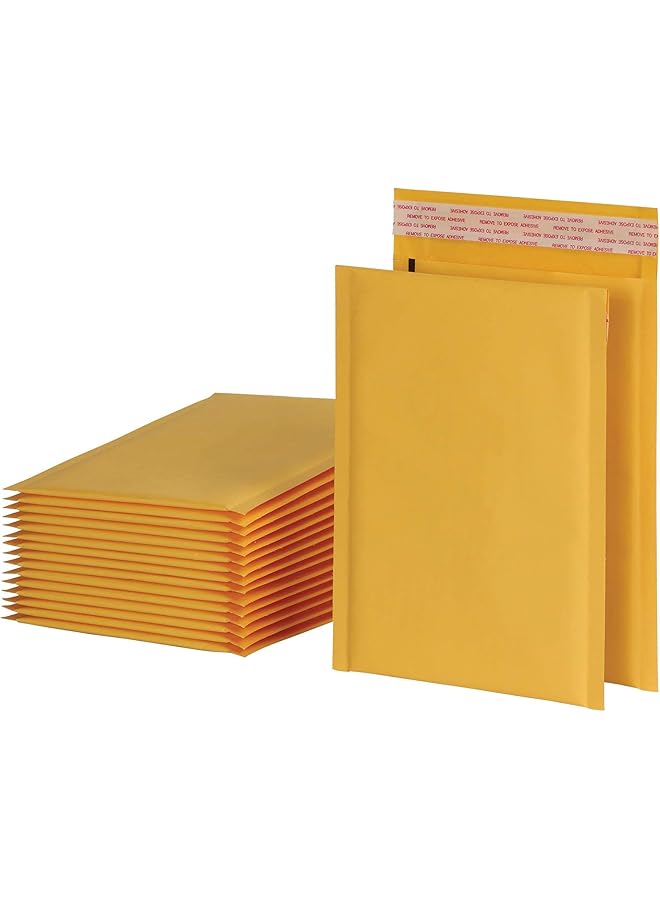 Quality Park Bubble Mailers 6 X 9 Shipping Envelopes Durable Brown Kraft Padded Envelopes Redi Strip Peel Off Closure 50 Per Box Qua85755 - Image 1