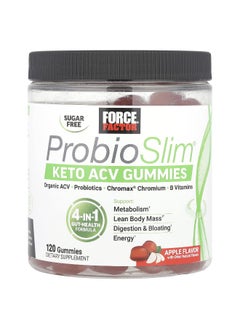 Force Factor Force Factor, ProbioSlim®, Keto ACV Gummies, Apple, 120 Gummies  - Image 1