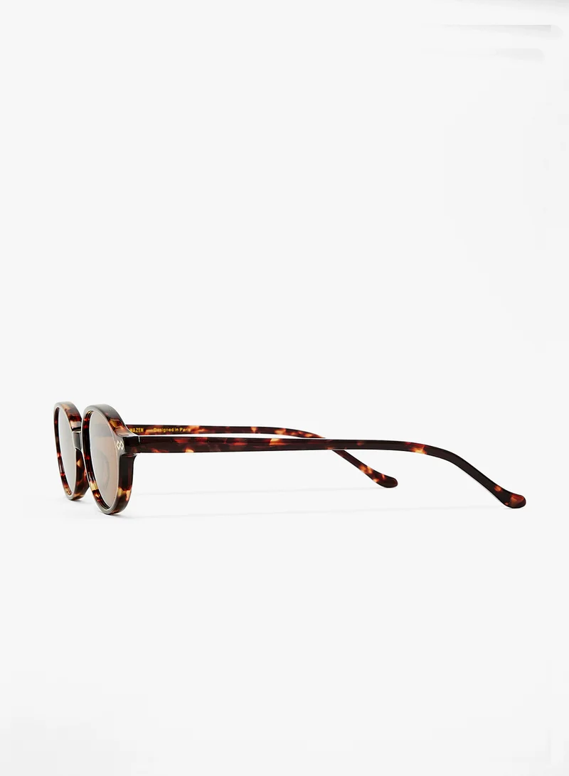 KAREN WAZEN Noor Oval Sunglasses