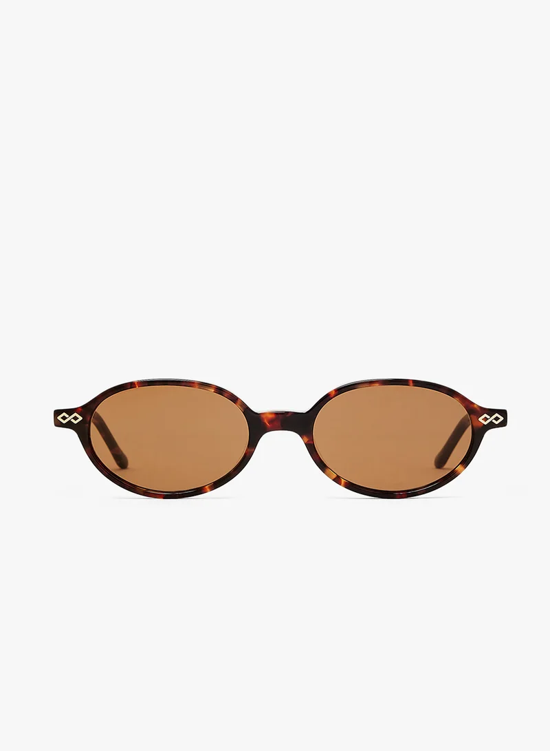 KAREN WAZEN Noor Oval Sunglasses