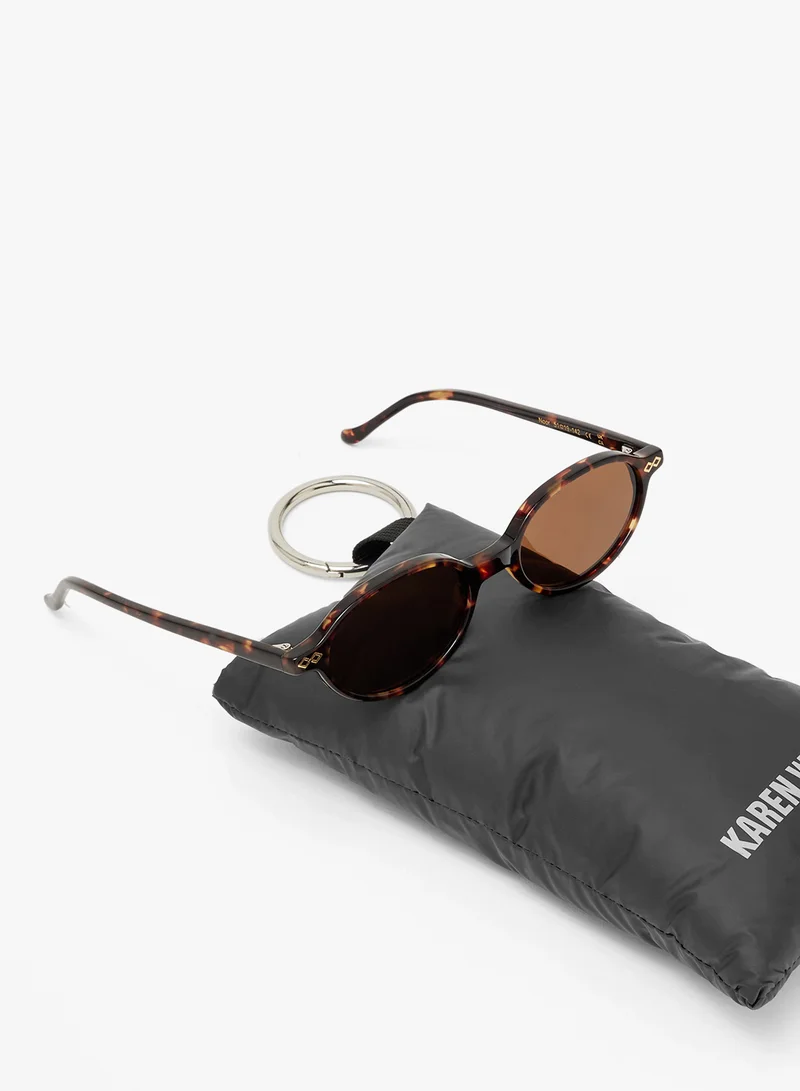KAREN WAZEN Noor Oval Sunglasses