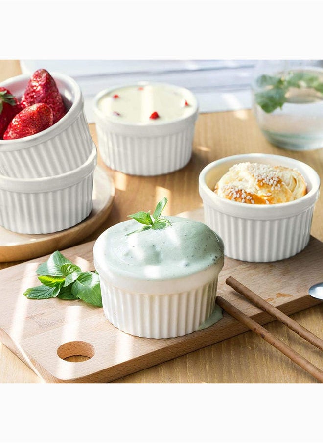 8 Pieces Ceramic Ramekins 10Oz White Souffle Oven Safe Stoneware Bakeware Porcelain Ramekin Set Serving For Sauces Dipping Onion Soup Lava Cake Flan Creme Brulee Pudding Mini Custard Dishes - pzsku/Z30DEA00C49F6921050C2Z/45/_/1692627112/81c9446c-ebaf-4075-b33b-947c6b36b95f