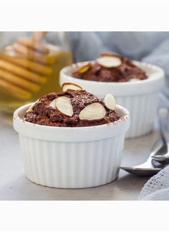 Mash 8 Pieces Ceramic Ramekins 10Oz White Souffle Oven Safe Stoneware Bakeware Porcelain Ramekin Set Serving For Sauces Dipping Onion Soup Lava Cake Flan Creme Brulee Pudding Mini Custard Dishes  - Image 3