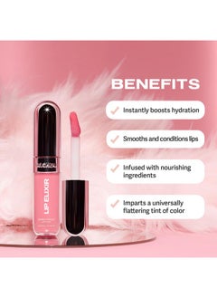 Sacheu Sacheu Lip Elixir Nourishing Lip Glaze and Lip Tint Gloss. High-Shine Lip Gloss. Moisturizing Lip Gloss Enriched with Lip Oils For Hydrating Smooth Finish, Cruelty-Free (Sheer Pink)  - Image 3