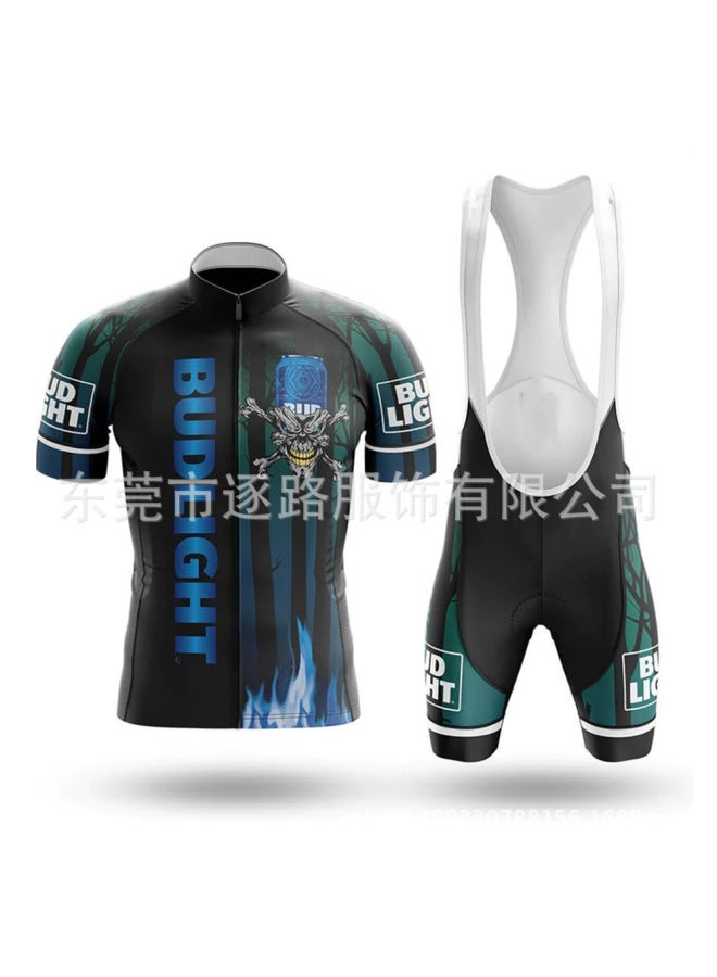Budlght New Short Skull Pattern Riding Suit Suit Strap Shorts Bike Suit