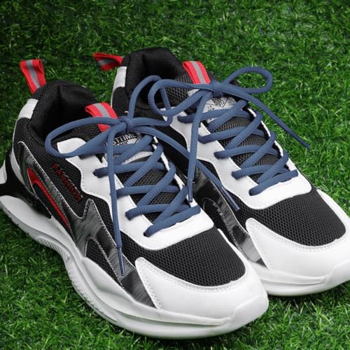 Puzeam 2 Pairs Oval Athletic Shoelaces 33 Colors 1/4" Half Round Shoe Laces for Sneakers - Blue Gray 120 - Image 4