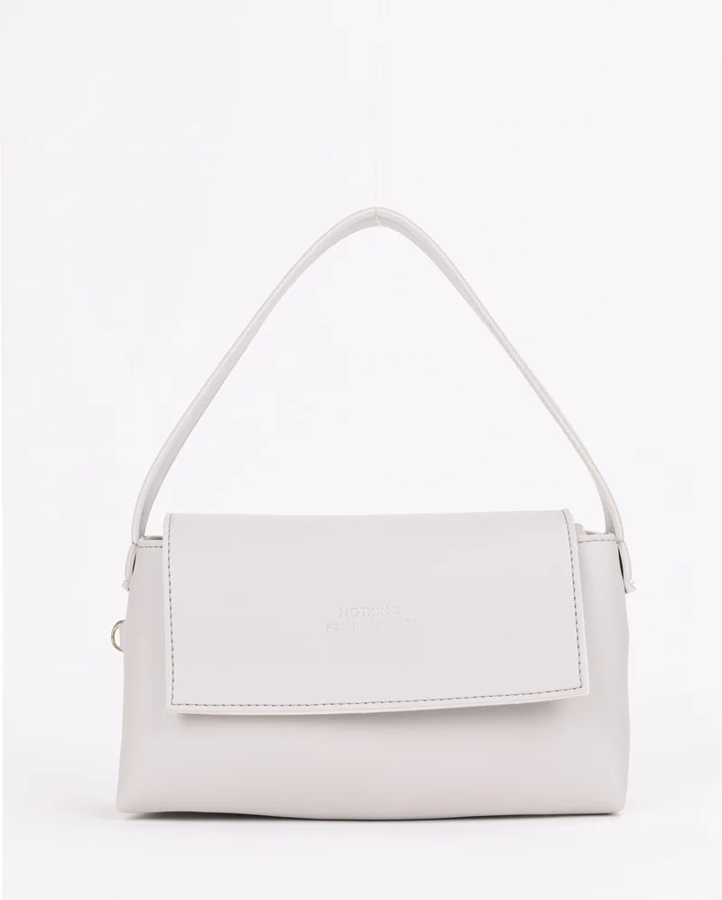 نوثينج Women's Mini Baguette Cross Gold Chain Shoulder Bag Gray