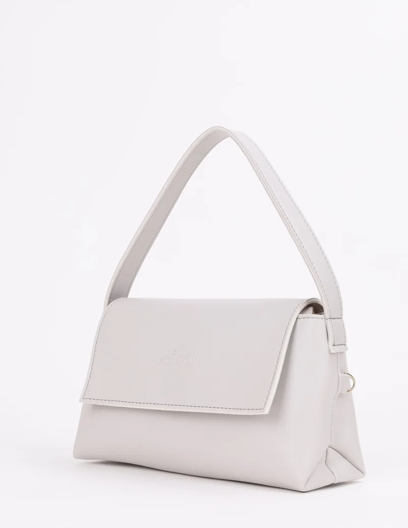نوثينج Women's Mini Baguette Cross Gold Chain Shoulder Bag Gray