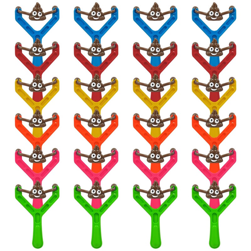 M.best Mbest 48pcs Poop Slingshot Flying Toys Bulk Sticky Rubber Flying Shooting Game ToyNovelty Party Favors Funny Gifts for Kids Easter Christmas Birthday Goodie Bag Stuffers - Image 3