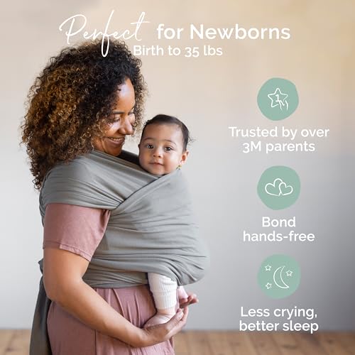 Boba Infant Wrap Shoulder Strap - Grey - 0-18 Months - Image 2