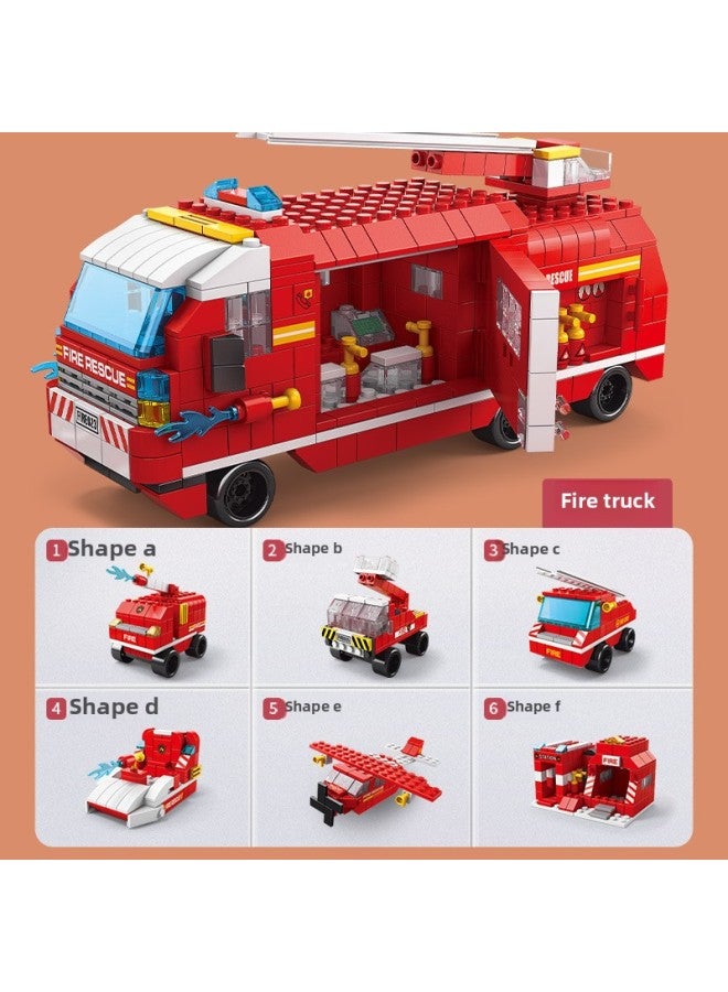 Lele Brothers Fire Fighting Series Fire Fighting Engines Compatible With Lego Piece Building Blocks Small Particle Boys Toy 8752-Color:LL 8752-1 Fire Boat [E-Commerce Bag]]-Specifications:Color Bag 30*40cm  - Image 3