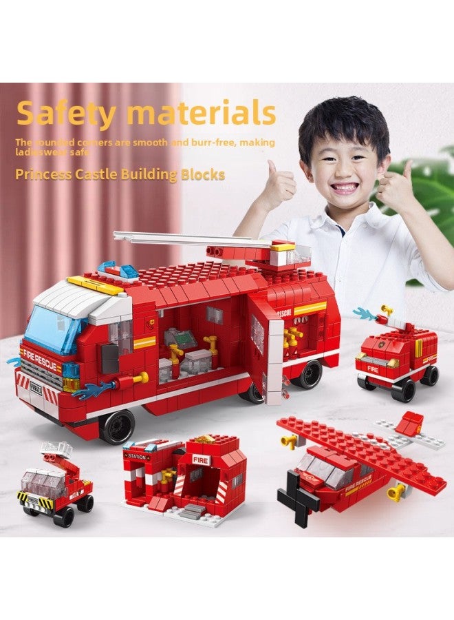 Lele Brothers Fire Fighting Series Fire Fighting Engines Compatible With Lego Piece Building Blocks Small Particle Boys Toy 8752-Color:LL 8752-1 Fire Boat [E-Commerce Bag]]-Specifications:Color Bag 30*40cm  - Image 4